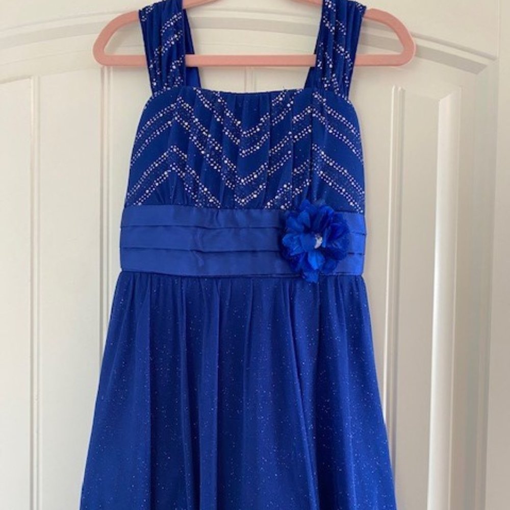 Girls Royal Blue Party Dress